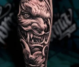 Japanese realism tattoo on forearm