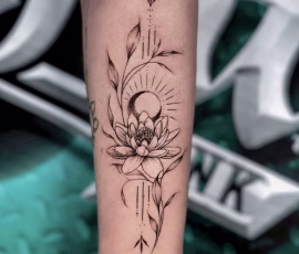 Thailand floral tattoo