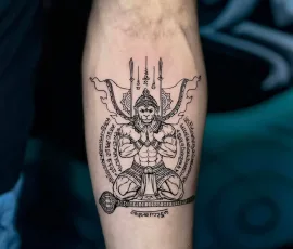 Sak Yant tattoo of Hanuman figure