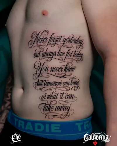 fine-line-script-quote-side-torso-tattoo-california-ink